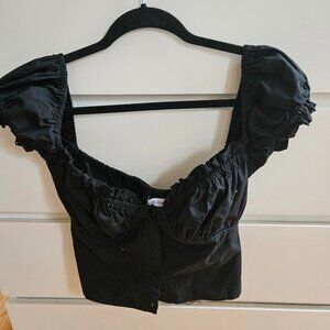 With Jean Black Remi Top